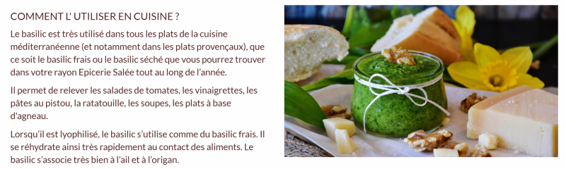 Basilic en cuisine 1