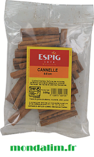 Cannelle tuyau Espig Cepasco sachet 50 gr