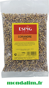 Coriandre entière Espig Cepasco sachet  100 gr