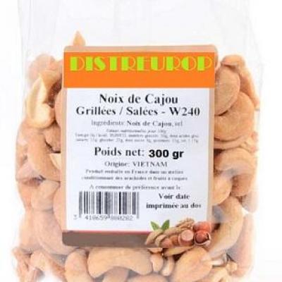 Noix de cajou qualité prémium grillée salée avec fleur de sel sachet 300 gr