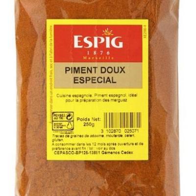 Piment doux especial moulu Espig sachet 250 gr