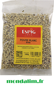 Poivre blanc entier Espig Cepasco sachet 100 gr