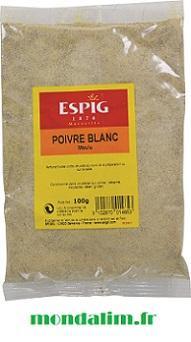 Poivre blanc moulu Espig Cepasco sachet 100 gr