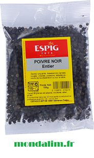 Poivre noir entier Espig Cepasco sachet 100 gr