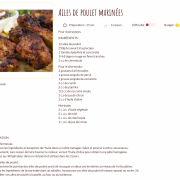 Recette ailes de poulet marinees