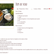 Recette dips de veau