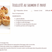 Recette feuilletes au saumon et pavot