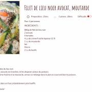 Recette filet de lieu noir avocat moutarde