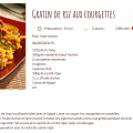 Recette gratin de riz aux courgettes