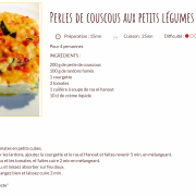 Recette perles de couscous aux petits legumes epices