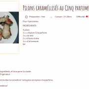 Recette pilons caramelises au cinq parfums