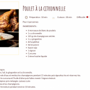 Recette poulet a la citronnelle