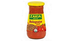 Sauce tomate bolognaise boeuf halal Zakia 400 gr verre