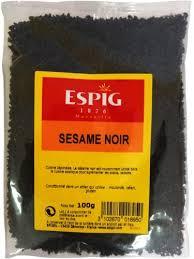 Sésame noir entier Espig Cepasco sachet  100 gr